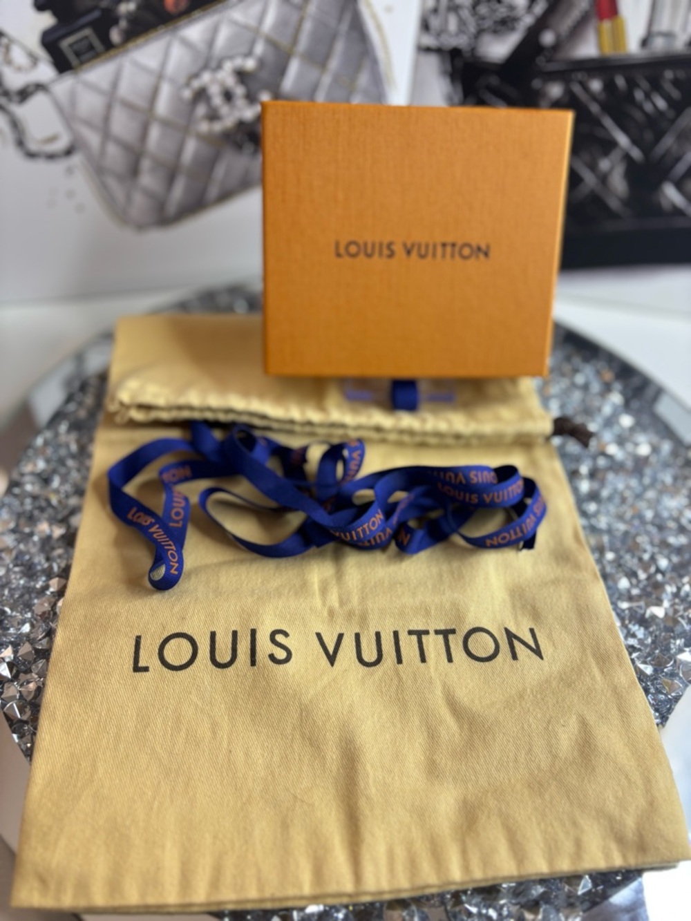 Louis Vuitton empty box ribbon and dust bag full inclusion package